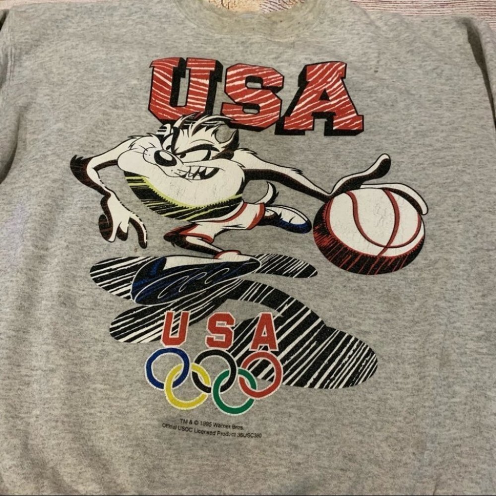 Vintage USA Olympic Tasmanian Devil Sweatshirt - Picture 2 of 15